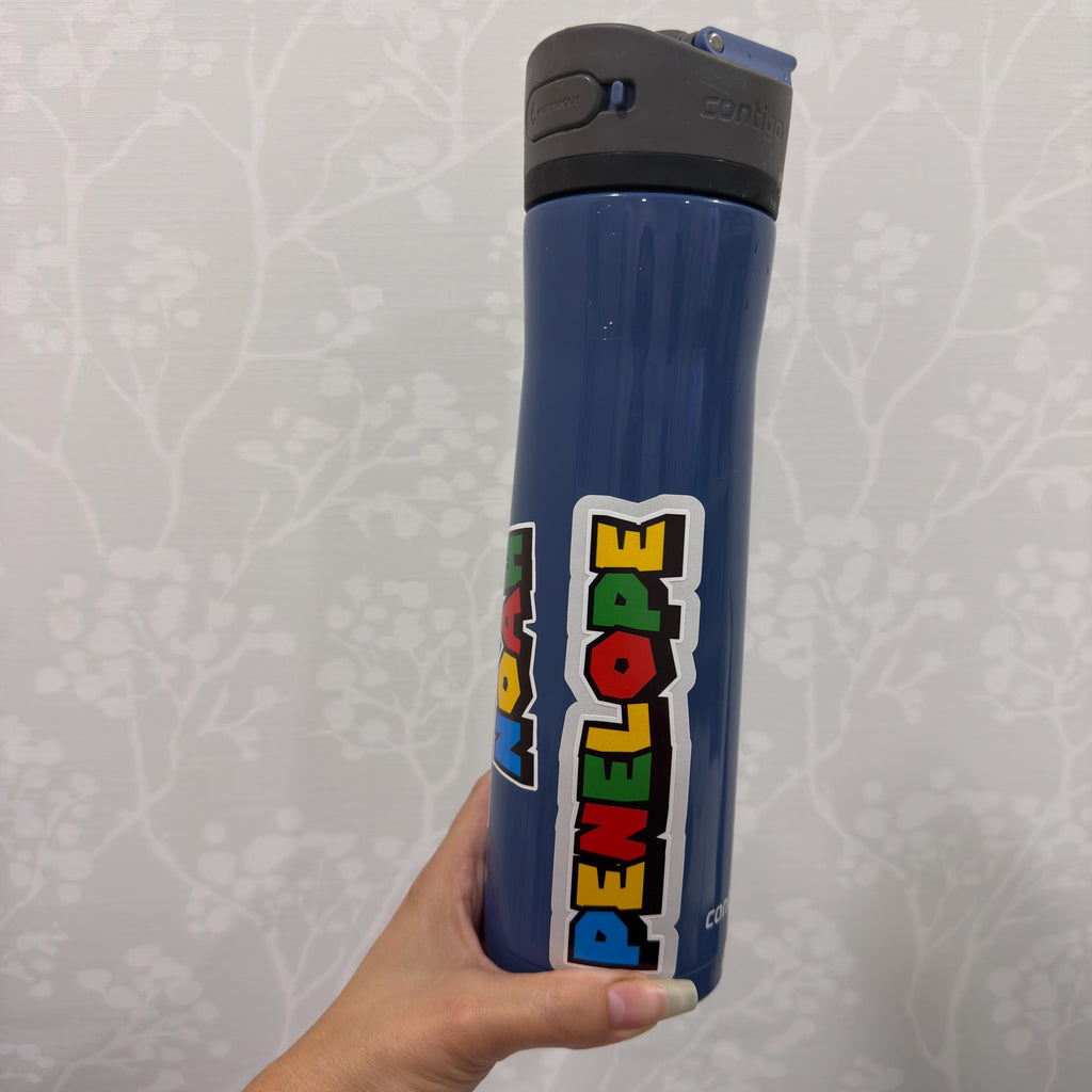 Personalized Super Mario Name Sticker or Magnet Custom Gamer Decal (Waterproof)  Easy Peel Laminated